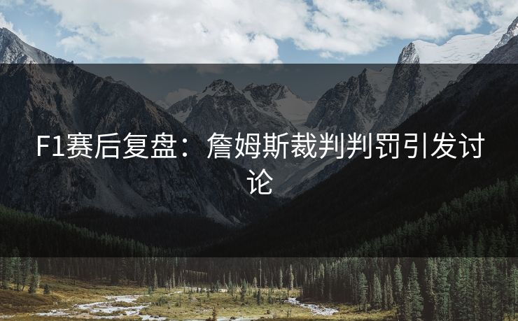 F1赛后复盘：詹姆斯裁判判罚引发讨论